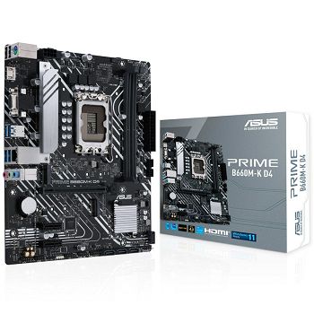 ASUS Prime B660M-K D4, Intel B660 Mainboard - Socket 1700, DDR4 90MB1950-M0EAY0