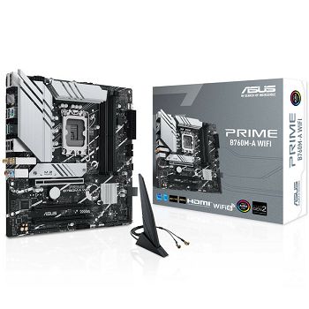 ASUS Prime B760M-A WIFI, Intel B760 Mainboard, Socket 1700, DDR5 90MB1EL0-M0EAY0