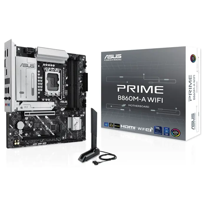 ASUS Prime B860M-A WiFi Mainboard, LGA 1851, Intel B860, mATX, DDR5-90MB1JY0-M0EAY0