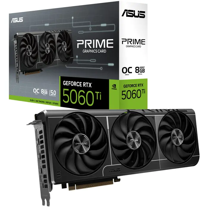 ASUS Prime GeForce RTX 5060 Ti OC Edition, 8192 MB GDDR7-90YV0MP0-M0NA00