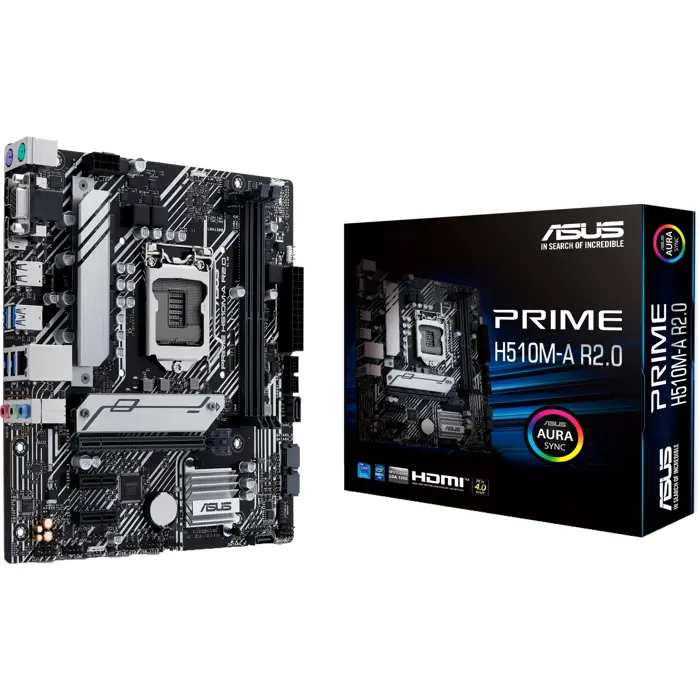 ASUS PRIME H510M-A R2.0 - Socket 1200 - motherboard (black/silver)