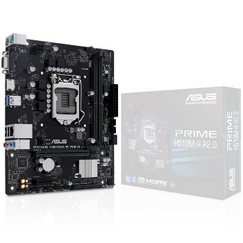 ASUS Prime H510M-R R2.0-SI, Intel H510 Mainboard, LGA1200, DDR4 90MB1EX0-M0ECY0