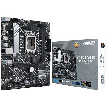 ASUS Prime H610M-A D4-CSM, Intel H610 Mainboard - Socket 1700, DDR4 90MB19P0-M0EAYC