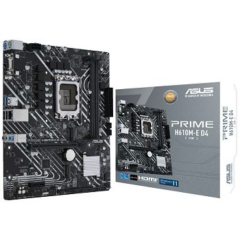 ASUS Prime H610M-E D4-CSM, Intel H610 Mainboard - Socket 1700, DDR4 90MB19N0-M0EAYC