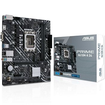 ASUS Prime H610M-K D4, Intel H610 Mainboard - Socket 1700, DDR4 90MB1A10-M0EAY0
