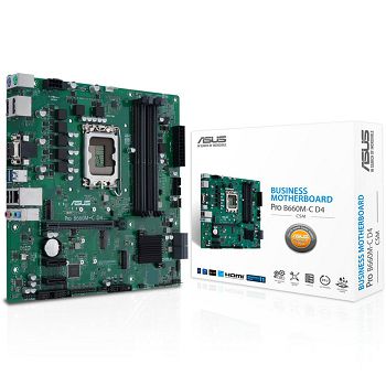 ASUS Pro B660M-C D4-CSM, Intel B660 Mainboard - Socket 1700, DDR4 90MB19B0-M0EAYC
