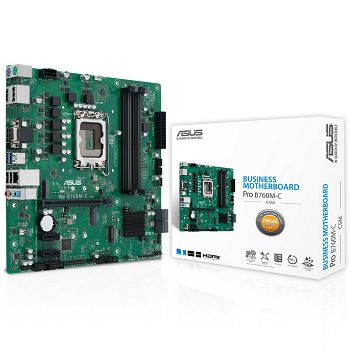 ASUS PRO B760M-C-CSM, Intel B760 Mainboard, Socket 1700, DDR5 90MB1DX0-M0EAYC