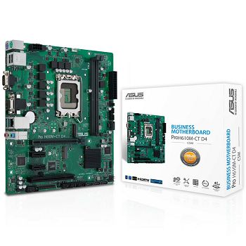 ASUS PRO H610M-C D4-CSM, Intel H610 Mainboard, Socket 1700, DDR4 90MB1A30-M0EAYC