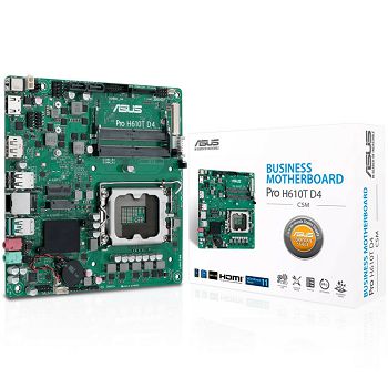 ASUS PRO H610T D4-CSM, Intel H610 Mainboard, Socket 1700, DDR4 90MB1AM0-M0EAYC
