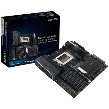 ASUS PRO WS WRX80E-SAGE SE WIFI II, AMD WRX80 Mainboard, Socket sWRX8, DDR4 90MB1E60-M0EAY0