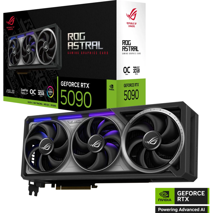 ASUS ROG Astral GeForce RTX 5090 OC graphics card, 32GB GDDR7, PCI-E 5.0