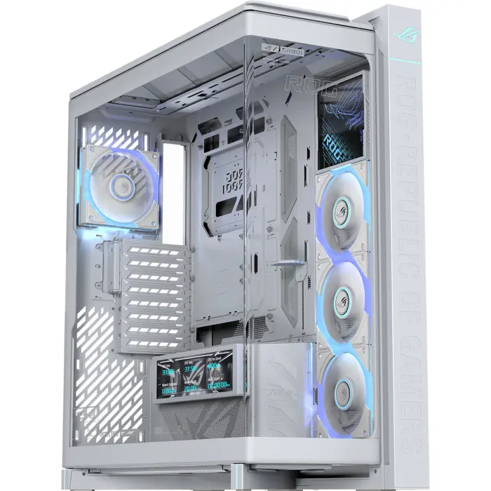 Asus ROG Cronox GR801 CURVE TG ARGB White Edition (white, Panorama-glass Design)