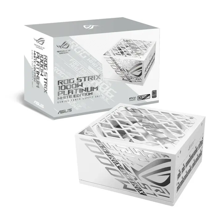 ASUS ROG Strix 1000W Platinum, 80 PLUS Platinum Netzteil, modular, PCIe 5.1 - 1000 Watt, weiß-90YE00W4-B0NA00