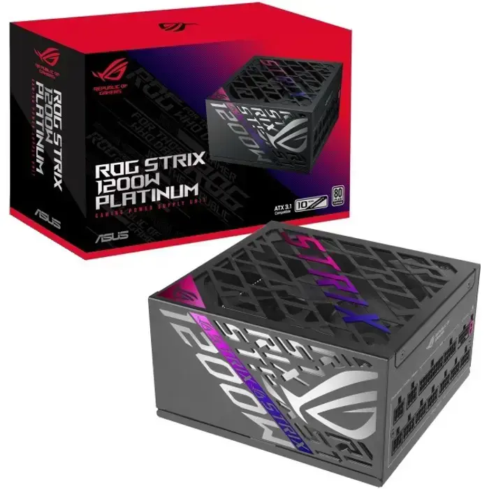 ASUS ROG Strix 1200P Platinum, 80 PLUS Platinum Netzteil, modular, PCIe 5.1 - 1200 Watt-90YE00W0-B0NA00