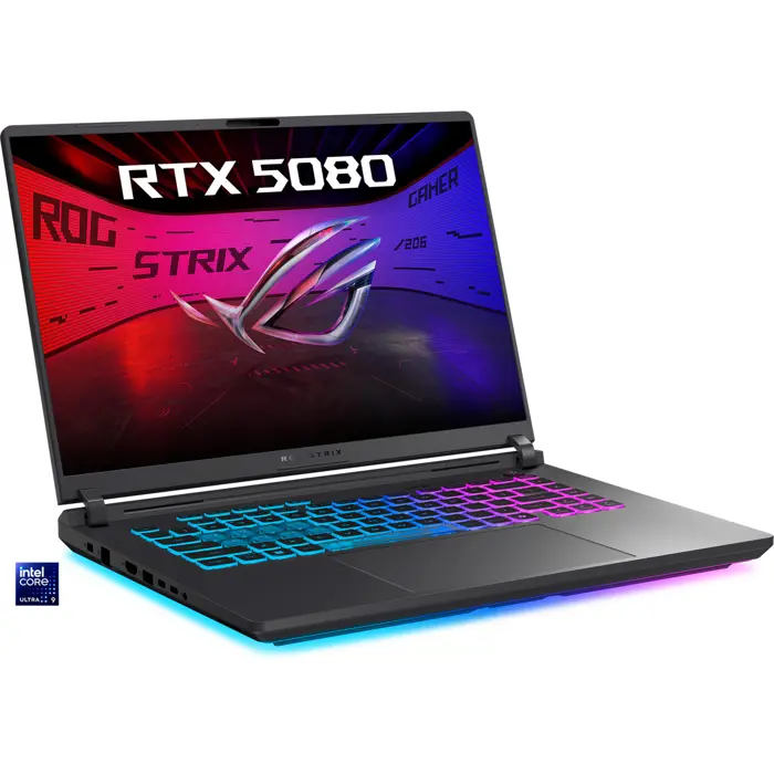 Asus ROG Strix G16 (G615LW-S5024W) (gray/neon green, Intel Core? Ultra 9 275HX, NVIDIA GeForce RTX 5080, 32 GB DDR5, 1 TB (1 TB SSD), Windows 11 Home) - German - DE Layout