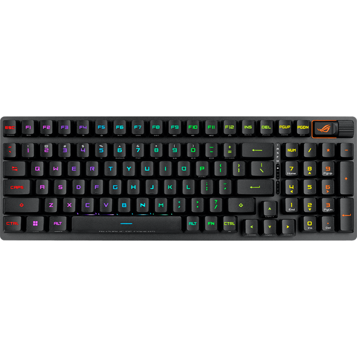 ASUS ROG Strix Scope II 96 RX Wireless Gaming Tastatur, 96%, RGB - schwarz, ROG RX RED-90MP03S0-BKDA20
