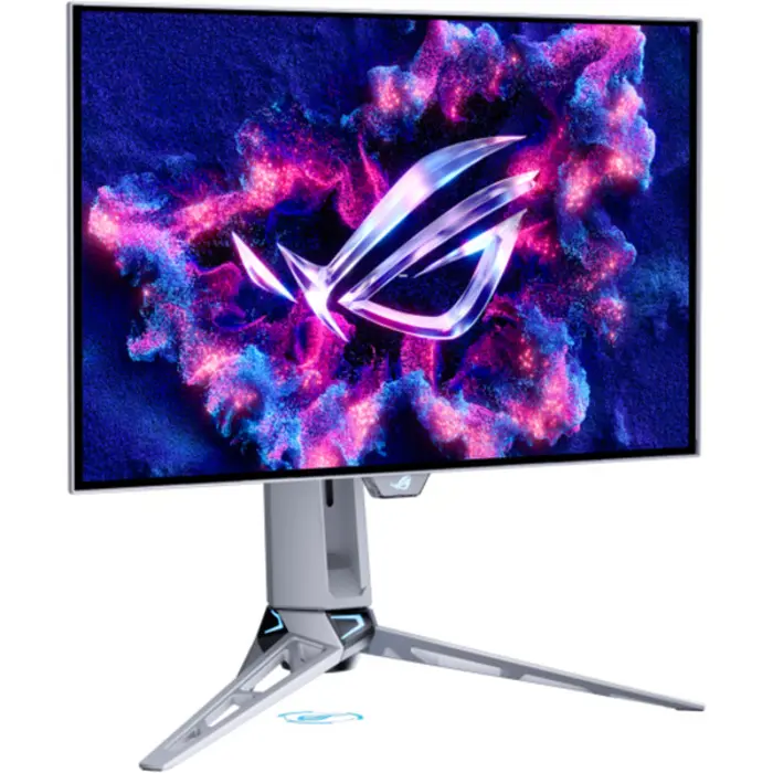 Asus ROG Swift OLED PG27AQWP-W (67.3 cm (26.5 inches), silver/transparent, QHD, USB hub, dual mode (QHD @ 540Hz, HD @ 720Hz), 540Hz panel)