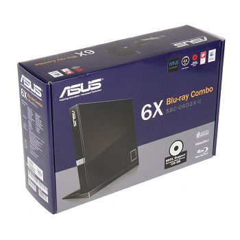 ASUS SBC-06D2X-U Blu-ray pogon - vanjski, crni 90-DT00205-UA219KZ