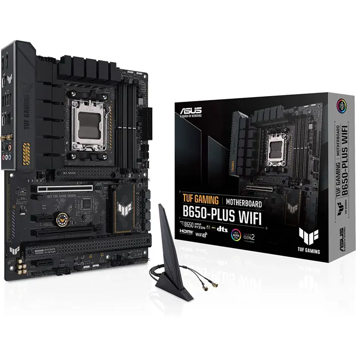 ASUS TUF GAMING B650-PLUS WIFI, Mainboard (black/light orange)