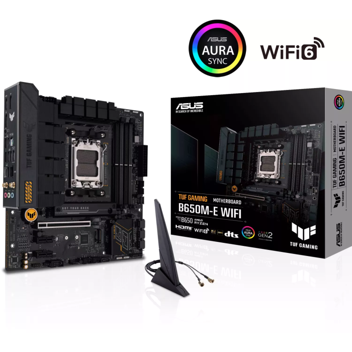 Asus Tuf Gaming B650M-E WiFi, DDR5, SATA3, USB3.2GEN2, DP, 2.5GBE, AM5 MATX