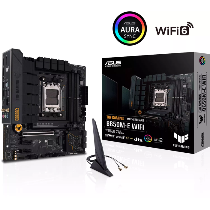 Asus Tuf Gaming B650M-E WiFi, DDR5, SATA3, USB3.2GEN2, DP, 2.5GBE, AM5 MATX
