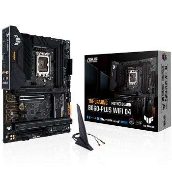 ASUS TUF Gaming B660-Plus WiFi D4, Intel B660 Mainboard - Socket 1700, DDR4 90MB1920-M0EAY0