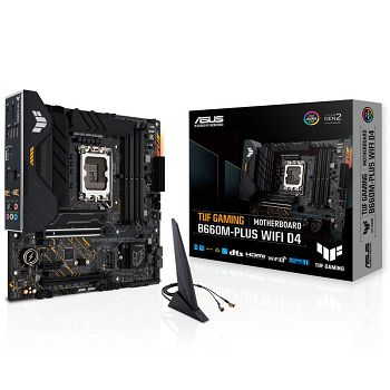 ASUS TUF Gaming B660M-Plus WiFi D4, Intel B660 Mainboard - Socket 1700, DDR4 90MB1930-M0EAY0