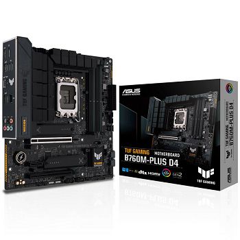 ASUS TUF Gaming B760M-Plus D4, Intel B760 Mainboard - Socket 1700, DDR4 90MB1DI0-M0EAY0