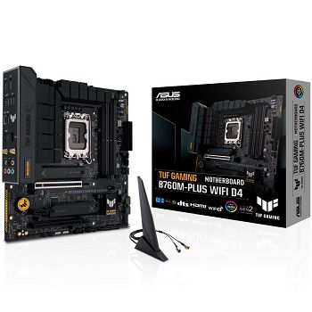 ASUS TUF Gaming B760M-Plus WiFi D4, Intel B760 Mainboard - Socket 1700, DDR4 90MB1DG0-M0EAY0