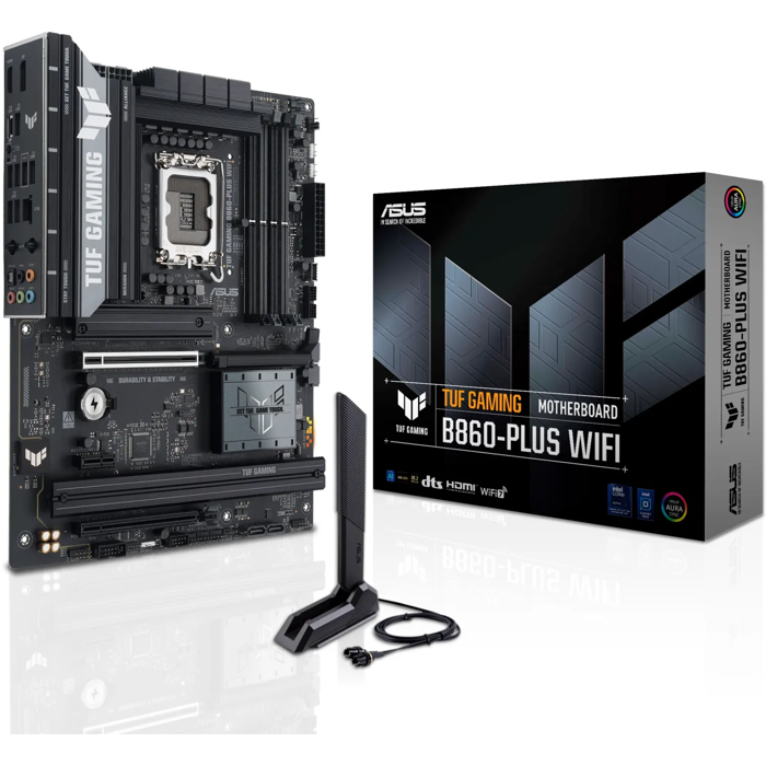Asus Tuf Gaming B860-PLUS WIFI, DDR5, SATA3, USB4, DP, 2.5GBE, WI-FI 7, LGA1851 ATX