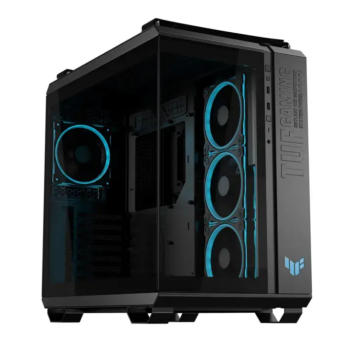 ASUS TUF Gaming GT502 Horizon ARGB ATX Kućište, kaljeno steklo, štirje 120mm ARGB ventilatorji, crno - 90DC0090-B19020-A
