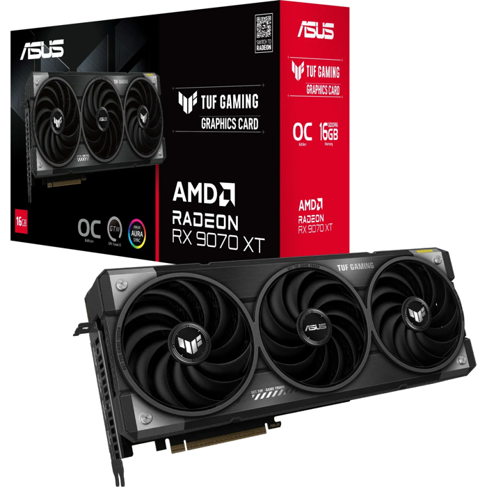 ASUS TUF Gaming Radeon RX 9070 XT OC GRAPHIC CARD, 16GB GDDR6, PCI-E 5.0