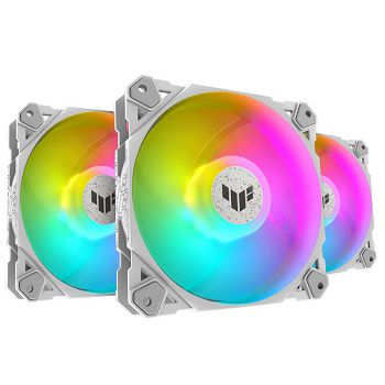 ASUS TUF Gaming TF120 ARGB fan pack of 3 incl. RGB controller - 120mm, white 90DA0033-B09030