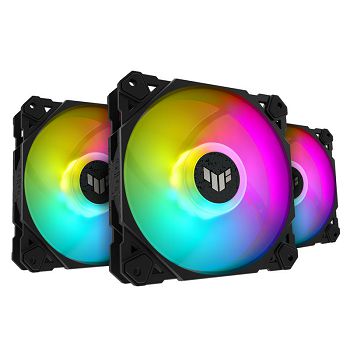 ASUS TUF Gaming TF120 ARGB fan pack of 3 incl. RGB controller - 120 mm, black 90DA0030-B09030