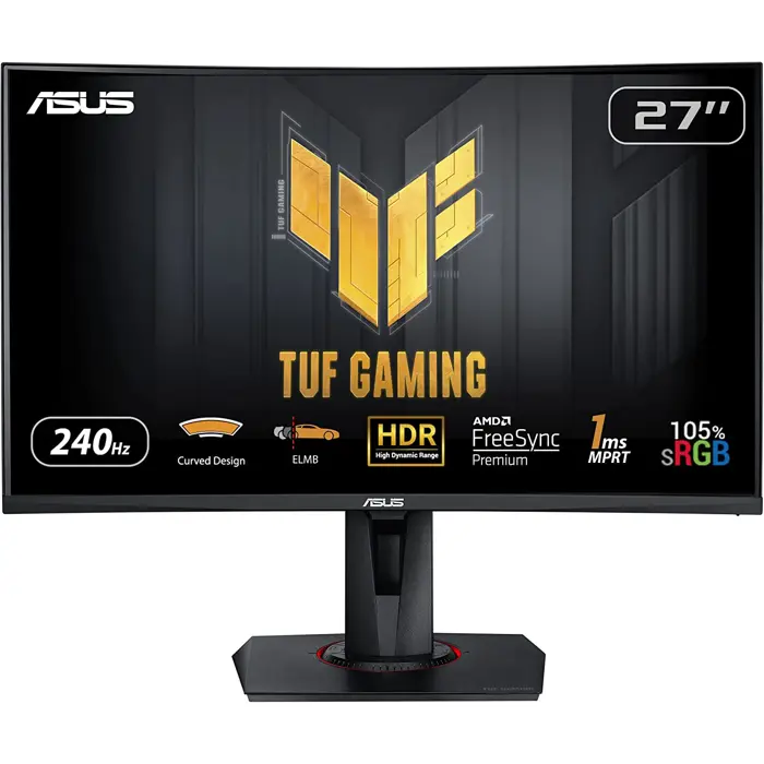 ASUS TUF Gaming VG27VQM - 27 - LED - 2x HDMI, DisplayPort, 2x USB-A-3.2, black