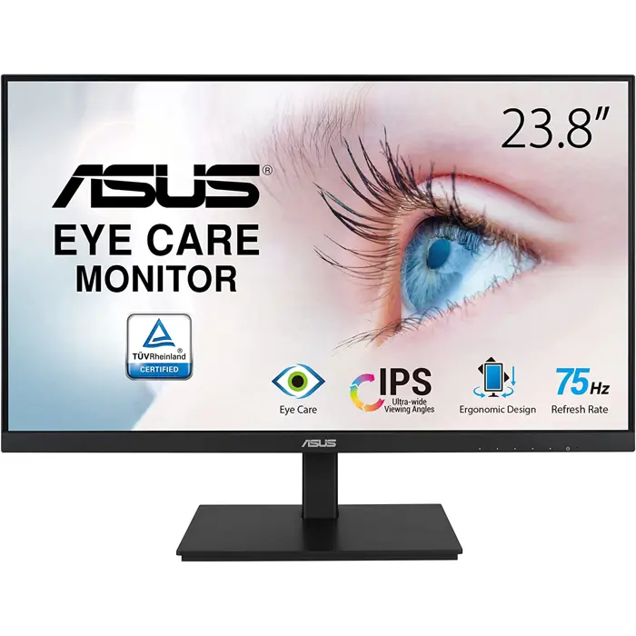 ASUS VA24DQSB - 24 - LED - DisplayPort, HDMI, 1x VGA, 2x USB-A-2.0black
