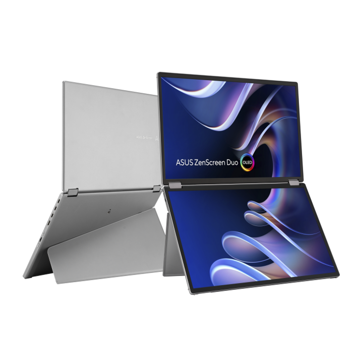 ASUS ZenScreen Duo OLED MQ149CD, 14 Zoll Business Monitor, 60 Hz, OLED-90LM0AKV-B01N70