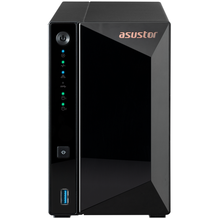 ASUSTOR NAS AS3302Tv2 Drivestor2 Pro Gen2 2x 3.5" - 1x 2.5Gbe Realtek QuadCore RTD1619B 1.7GHz 2GB single PSU desktop