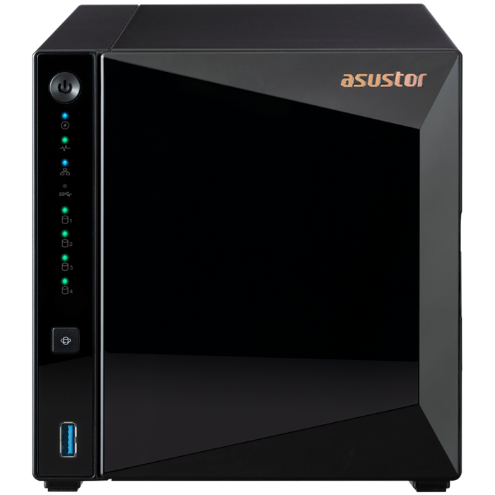 ASUSTOR NAS AS3304Tv2 Drivestor4 Pro Gen2 4x 3.5" - 1x 2.5Gbe Realtek QuadCore RTD1619B 1.7GHz 2GB single PSU desktop