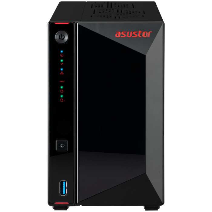 ASUSTOR NAS AS5402T 2x 3.5" 2x M.2 cache 2x 2.5Gbe Celeron QuadCore N5105 2.9GHz 4GB single PSU desktop