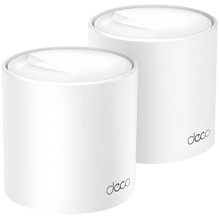 "AX3000 Whole Home Mesh Wi-Fi 6 System, 2 unitsSPEED: 574 Mbps at 2.4 GHz + 2402 Mbps at 5 GHzSPEC: 2× Internal Antennas, 3× Gigabit Ports (WAN/LAN auto-sensing), 2 Streams and HE160 for 5GHzFEATURE: 