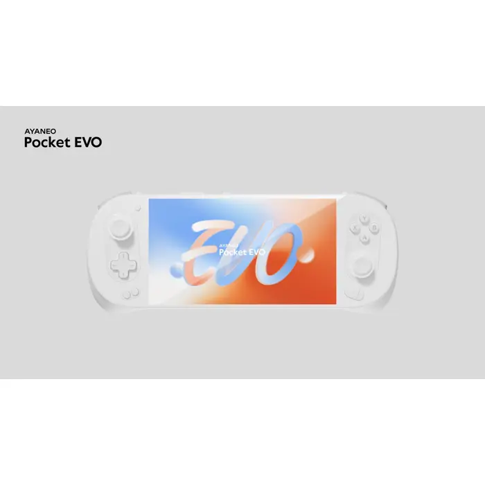 AYANEO Pocket EVO Handheld Konsole, 7-Zoll-OLED, 120Hz, Snapdragon G3x Gen 2, 12GB LPDDR5X RAM - Sky White, 256GB-POCKET MICRO (12/256) SW