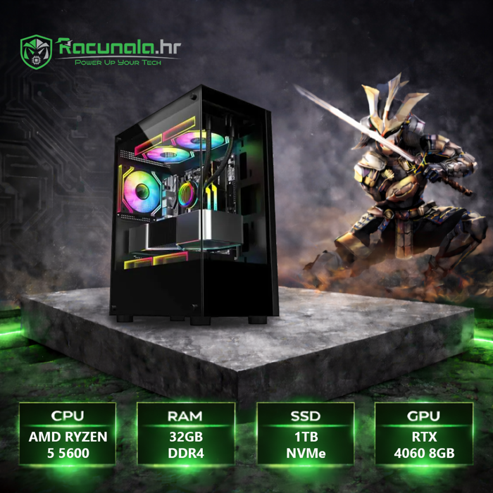 BaB Mariner (Ryzen 5 5600, 32GB DDR4, 1TB SSD, RTX 4060 8GB, TypeC) Win11P