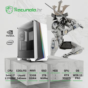 BaB Računalo AlderKiller i73060TD4 (Intel i7 12700K, Z690, 32GB DDR4, 2TB NVMe SSD, RTX 3060Ti, WiFi)