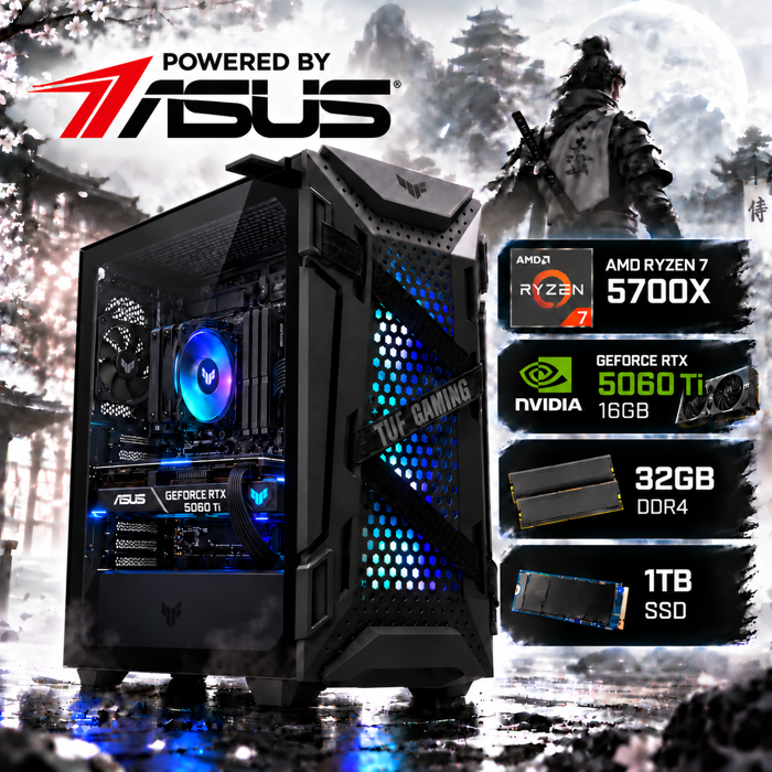 BaB računalo Cerberus X (Ryzen 7 5700X, RTX 5060Ti 16GB, 32GB DDR4, 1TB SSD, Win11P) Powered By ASUS