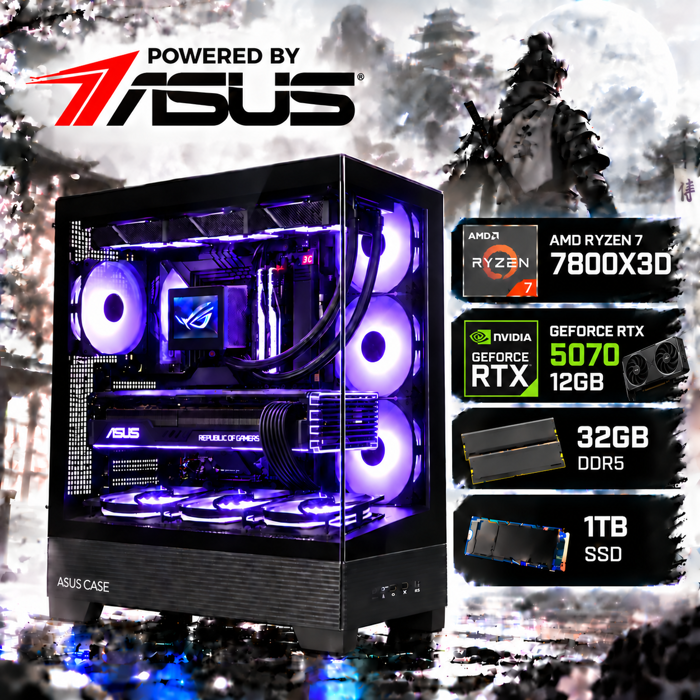 BaB računalo Cerberus X (Ryzen 7 7800X3D, Liquid, RTX 5070, 32GB DDR5, 1TB SSD, Win11P) Powered By ASUS 