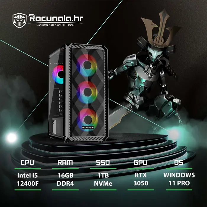 BaB računalo i53050 (Intel i5 12400F, 16GB DDR4, 1TB SSD, RTX 3050 8GB) Win11P