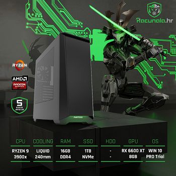 Bab Računalo Legendary R9R66 (Ryzen 9, Liquid, 16GB DDR4, 1TB NVMe, RX 6600XT, 600W) Win10