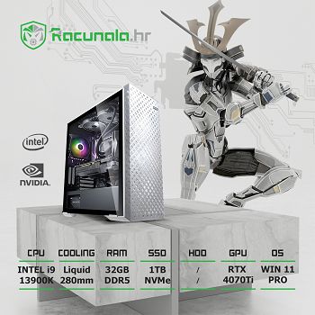 BaB računalo RaptorKiller i932470 (Intel i9 13900K, 32GB DDR5, 1TB NVMe SSD, RTX 4070) Win11P 