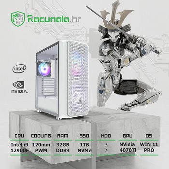 BaB računalo Samurai i94070TD4 (Intel i9 12900F, 32GB DDR4, 1TB NVMe SSD, RTX 4070Ti) Win11P 